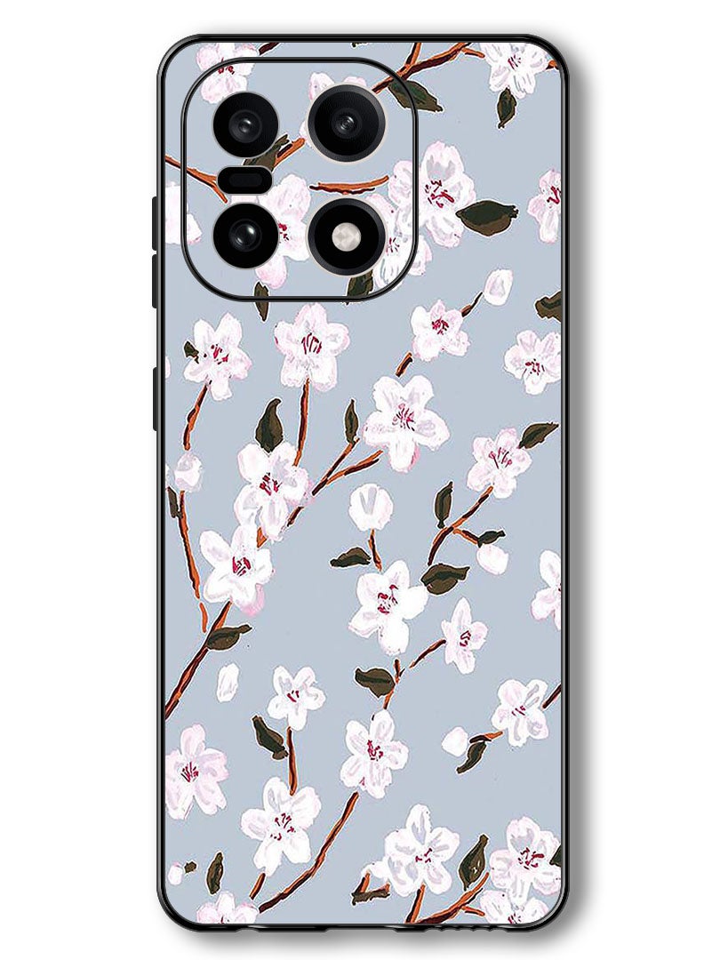 Theodor Case Compatible with OnePlus 15 6.78 Inch Protection Shockproof Bumper Cover White Flower - Image 1